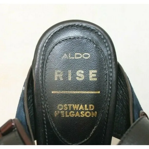 Aldo Rise Ostwald Helgason Blue Suede Shoes Heels  Sz US 6 EU 37 UK 4