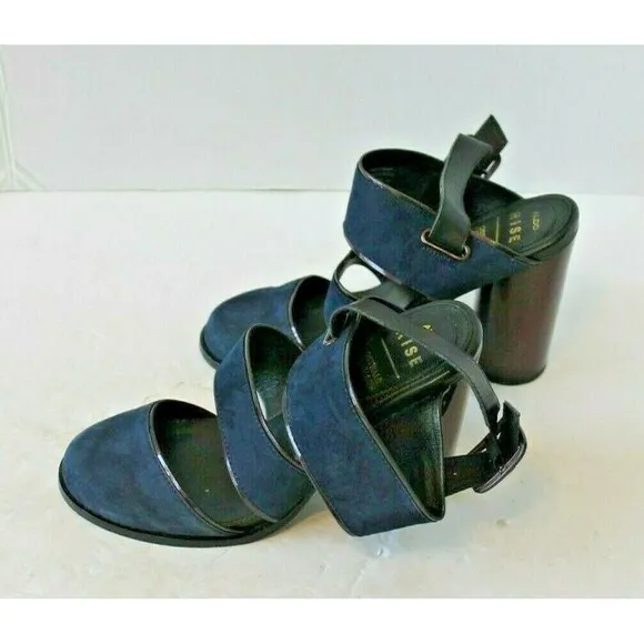 Aldo Rise Ostwald Helgason Blue Suede Shoes Heels  Sz US 6 EU 37 UK 4