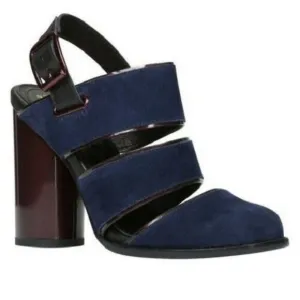 Aldo Rise Ostwald Helgason Blue Suede Shoes Heels  Sz US 6 EU 37 UK 4