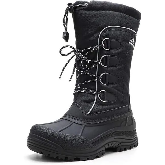 ALEADER Men's Waterproof Winter Snow Boots: Insulated, Non-Slip, SZ 12 Shoes