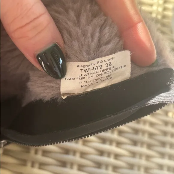 Alegria Twisp Dame Leather and Faux Fur Boots