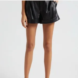 Alice   Olivia Black Faux Leather Shorts