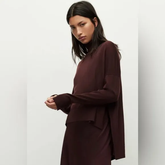 ALL SAINTS LENA MERINO WOOL TURTLENECK SWEATER, SIZE XS.