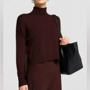 ALL SAINTS LENA MERINO WOOL TURTLENECK SWEATER, SIZE XS.