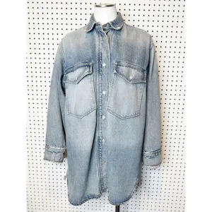 All Saints | Lily Shacket Dress, Oversized Denim Chore Coat Sz. US 6