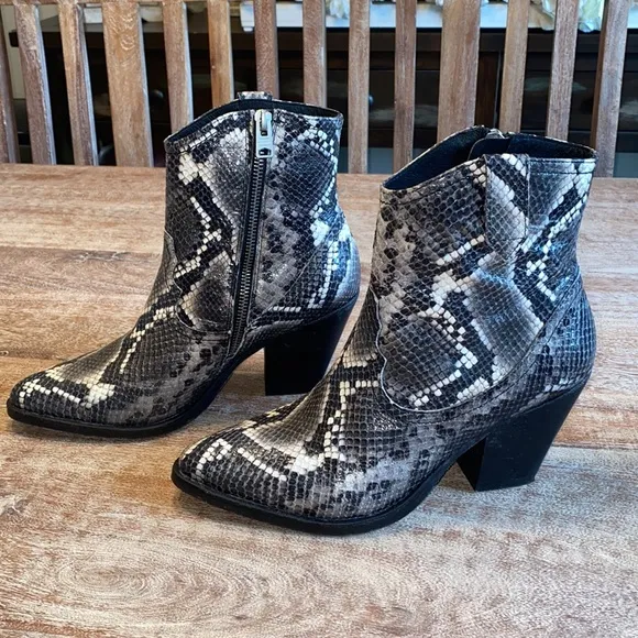 All Saints Snakeskin Boots 39
