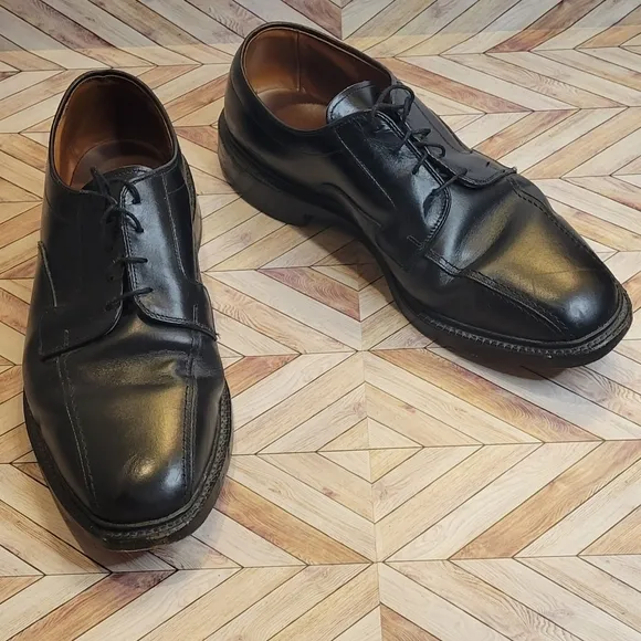 Allen Edmonds 5904 Hillcrest Derby Bicycle Toe Blucher Oxfords Black 9.5