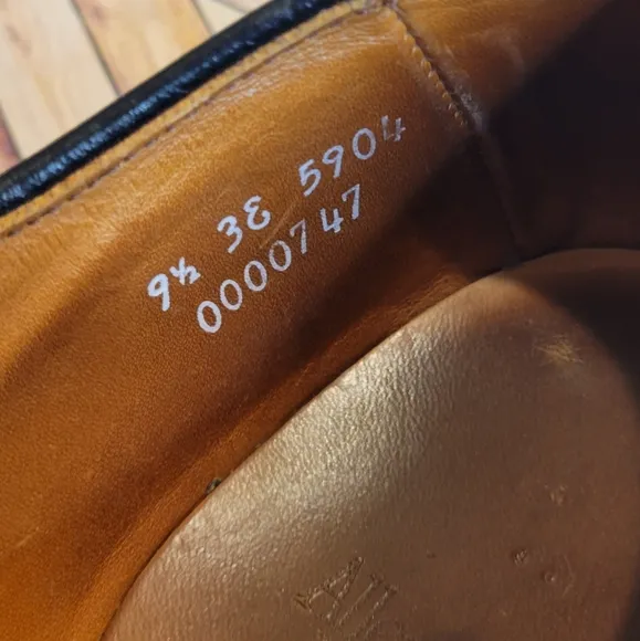 Allen Edmonds 5904 Hillcrest Derby Bicycle Toe Blucher Oxfords Black 9.5