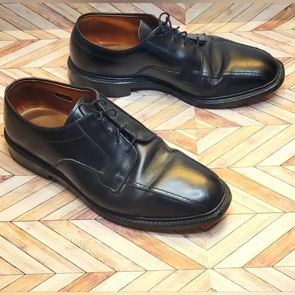 Allen Edmonds 5904 Hillcrest Derby Bicycle Toe Blucher Oxfords Black 9.5
