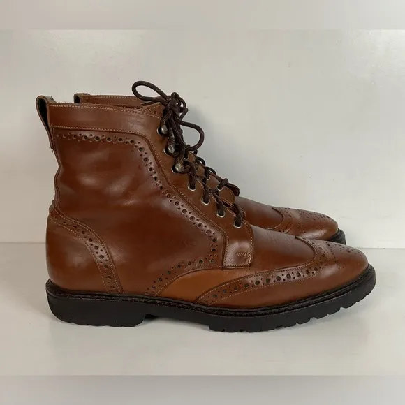 Allen Edmonds Long Branch Wingtip Boots 12 D Chromexcel Vibram