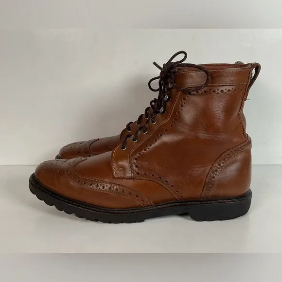 Allen Edmonds Long Branch Wingtip Boots 12 D Chromexcel Vibram