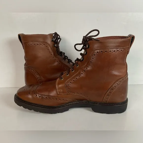 Allen Edmonds Long Branch Wingtip Boots 12 D Chromexcel Vibram