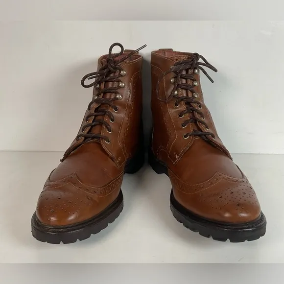 Allen Edmonds Long Branch Wingtip Boots 12 D Chromexcel Vibram