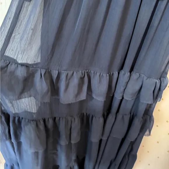 Allison New YorkSmocked Long Sleeve Ruffle Dress