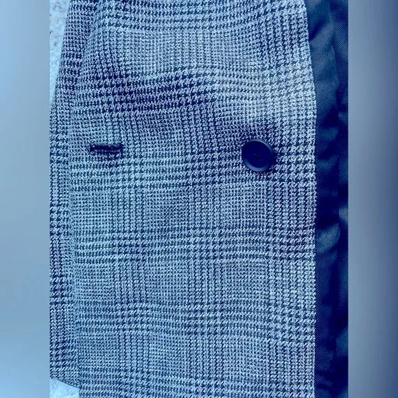 ALLSAINTS Astrid Checked Glittered Woven Blazer, Size 4