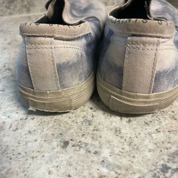 Allsaints Manny tie dye slip on canvas shoes