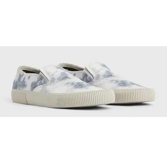 Allsaints Manny tie dye slip on canvas shoes