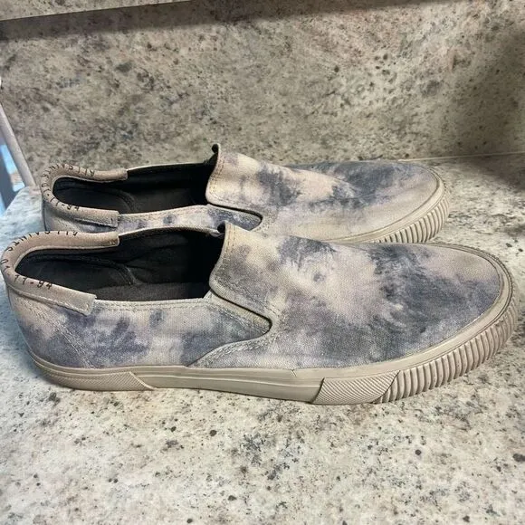 Allsaints Manny tie dye slip on canvas shoes