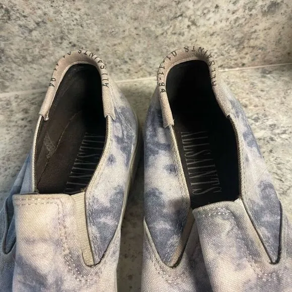 Allsaints Manny tie dye slip on canvas shoes