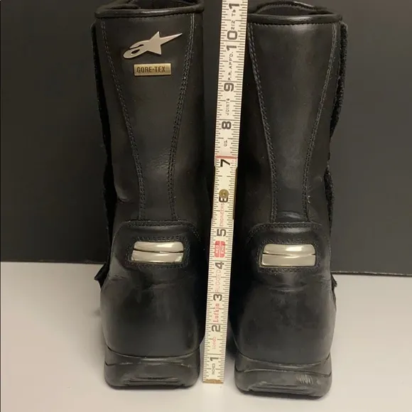 Alpinestars Cycle Racing Boots Black Leather Sz 9