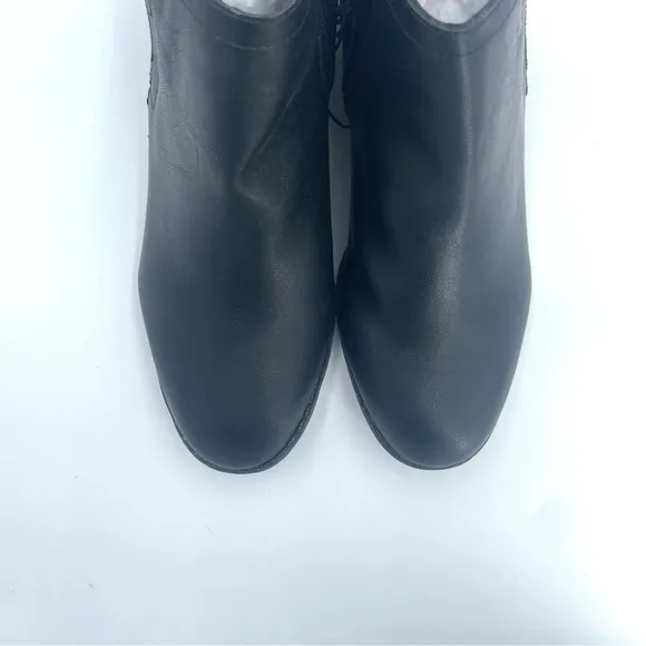 American Rag Womens Cadee Almond Toe Ankle Black PU Leather Boots Size 7M