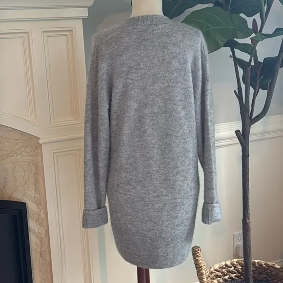 &amp; Other Stories Diamanté Jewel Button Alpaca Blend Long Cardigan Sweater