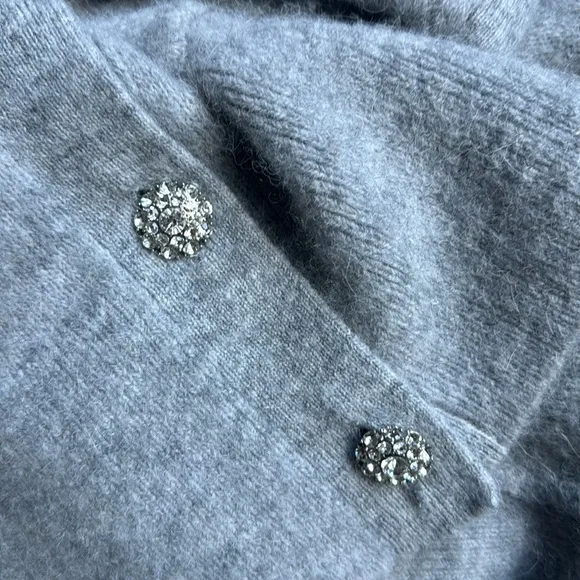 &amp; Other Stories Diamanté Jewel Button Alpaca Blend Long Cardigan Sweater