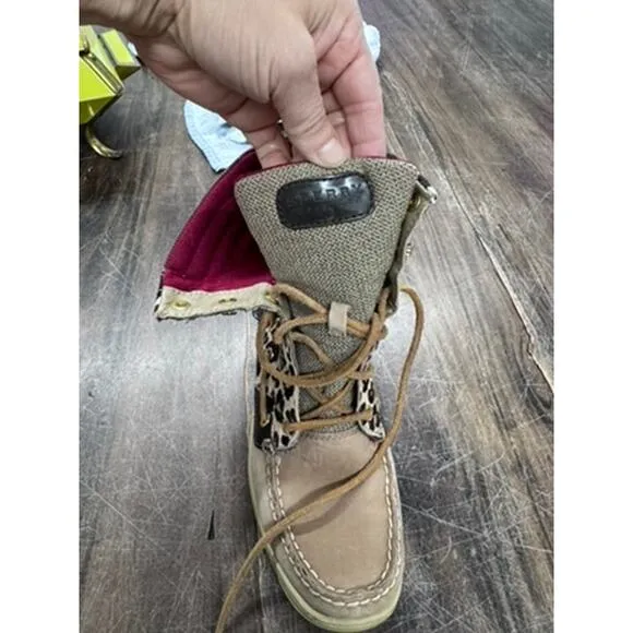 &quot;SPERRY&quot; Top-Sider, Women's animal print ,Hiking Boot, Leather ,Cow Leather Hair
