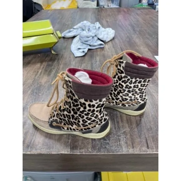 &quot;SPERRY&quot; Top-Sider, Women's animal print ,Hiking Boot, Leather ,Cow Leather Hair