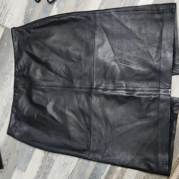 Ann Taylor Leather Skirt