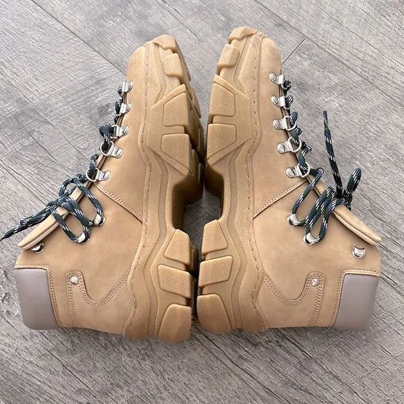 Another Project Anthropologie Hiking Boots genius leather Portugal nude Sz 39