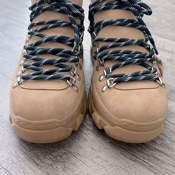 Another Project Anthropologie Hiking Boots genius leather Portugal nude Sz 39