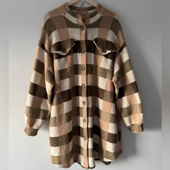 Anthropologie 100% Wool Sweater Coat Size 3X