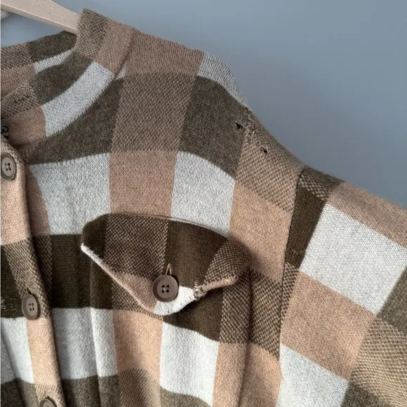 Anthropologie 100% Wool Sweater Coat Size 3X