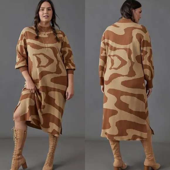 Anthropologie Charlize Sweater Midi Dress