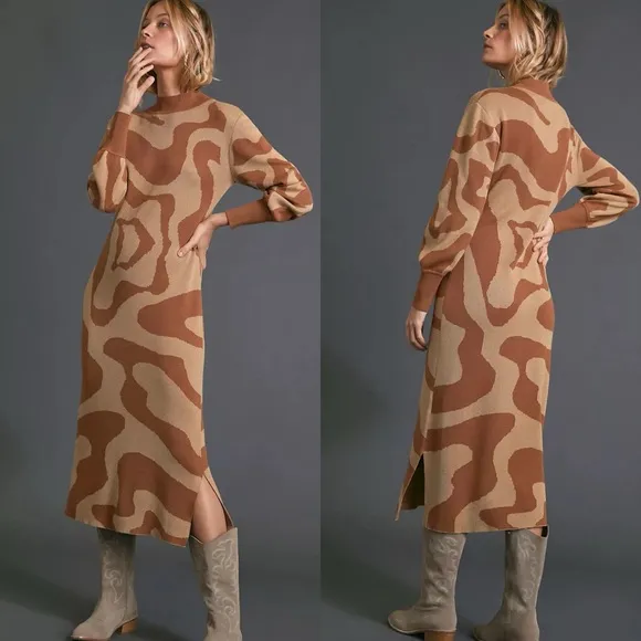 Anthropologie Charlize Sweater Midi Dress