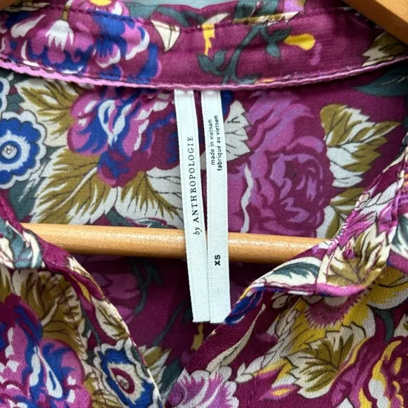 Anthropologie Nikole Maxi Shirtdress Long Sleeve XS