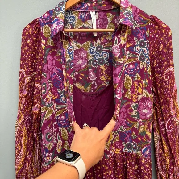 Anthropologie Nikole Maxi Shirtdress Long Sleeve XS