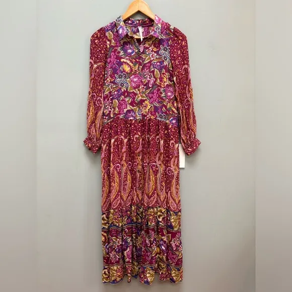 Anthropologie Nikole Maxi Shirtdress Long Sleeve XS