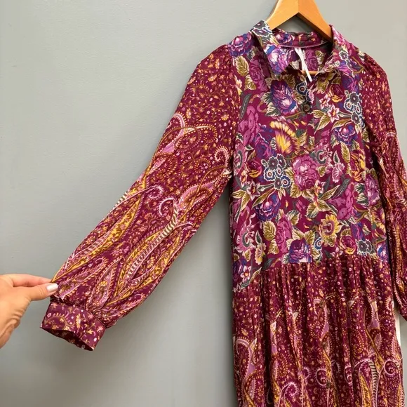 Anthropologie Nikole Maxi Shirtdress Long Sleeve XS