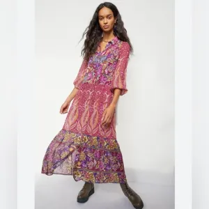 Anthropologie Nikole Maxi Shirtdress Long Sleeve XS