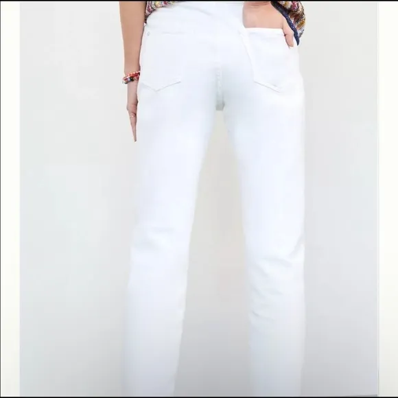 Anthropologie Pilcro and the Letterpress The Borrowed Boyfriend Jeans White 24P