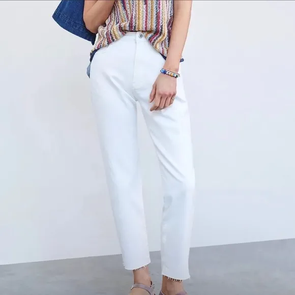 Anthropologie Pilcro and the Letterpress The Borrowed Boyfriend Jeans White 24P
