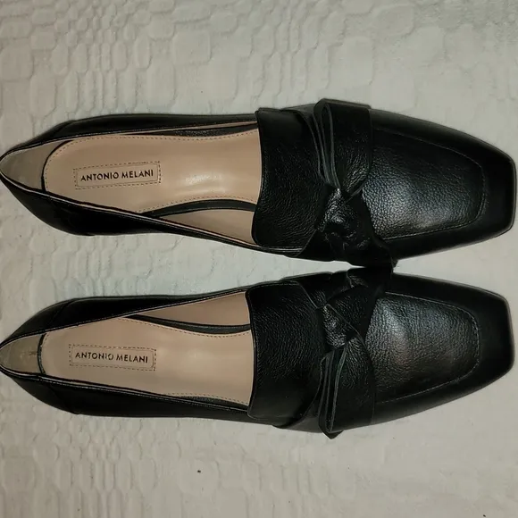 Antonio Melani shoes Saree 100% leather square heels and toes sz 10M
