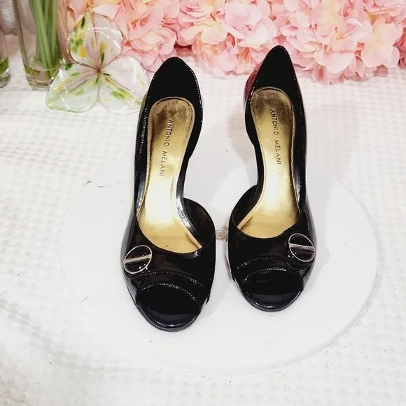 ANTONIO Melani Womens Dorsay Shoes Black Leather Size 8M