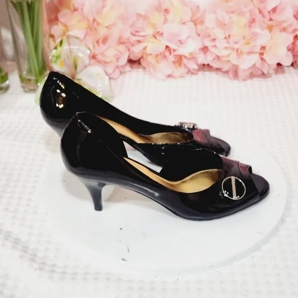 ANTONIO Melani Womens Dorsay Shoes Black Leather Size 8M