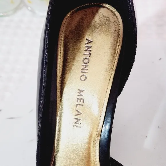 ANTONIO Melani Womens Dorsay Shoes Black Leather Size 8M