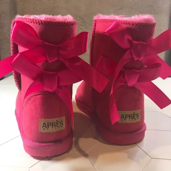 Apres By Lamo Girls Pink Prissy Bows Boots size 2