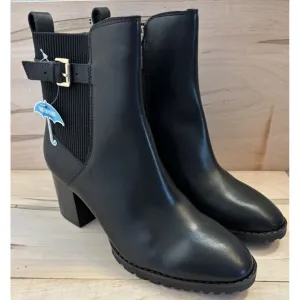Aqua College Women's Triston Block Heel Pointed Toe Zipper Ankle Boots Sz 10M