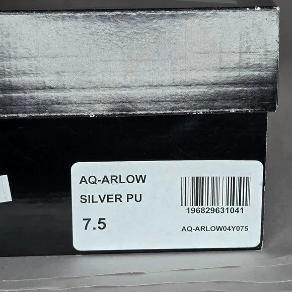 Aqua Women's Arlow Silver Strappy Heels Size 7.5